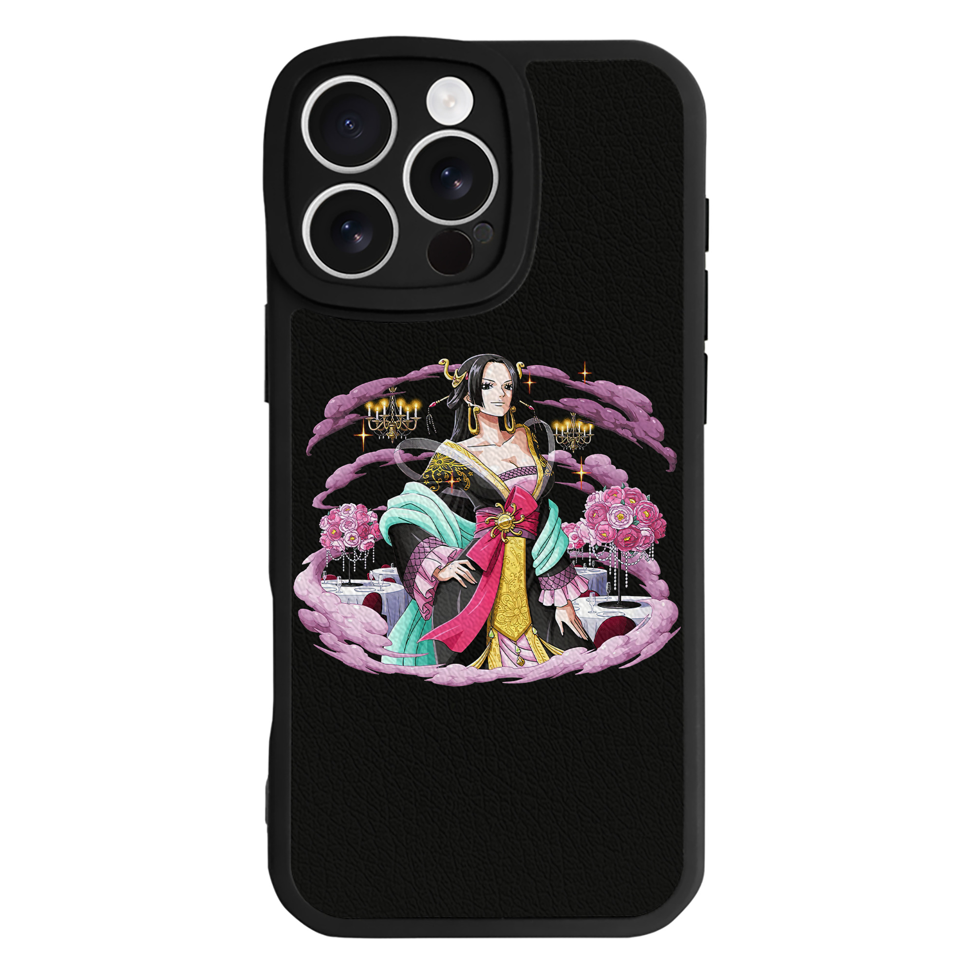 （画像用） ワンピース ボア・ハンコック ONE PIECE Boa·Hancock 【iPhone 16シリーズ対応】シリコンスマホケース（レザー調） 材質：シリコン